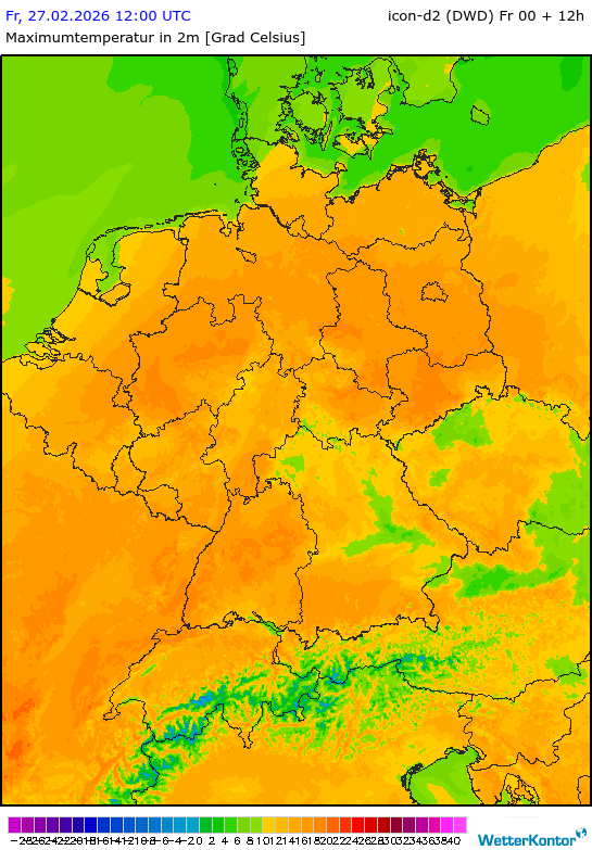 Profi-Wetterkarten ICON D2